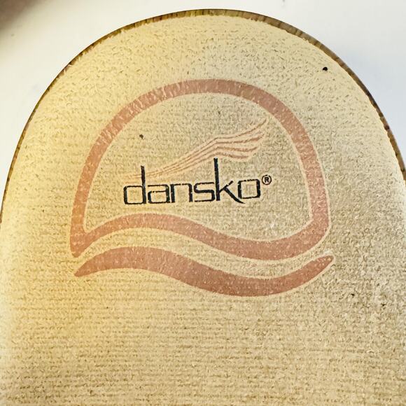 Dansko Sandals Womens 9.5 Gold Sophie Wedge Slide Double Buckle Strap Comfort - Picture 11 of 13